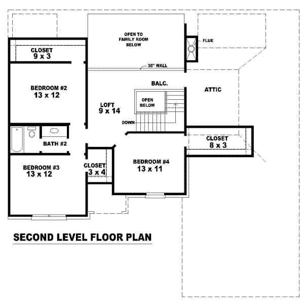 European Floor Plan - Upper Floor Plan #81-853