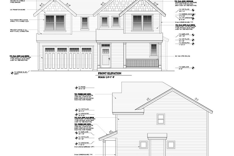 House Blueprint - Exterior - Other Elevation for Craftsman House Plan #53-778 - 4 bed, 2.5 bath