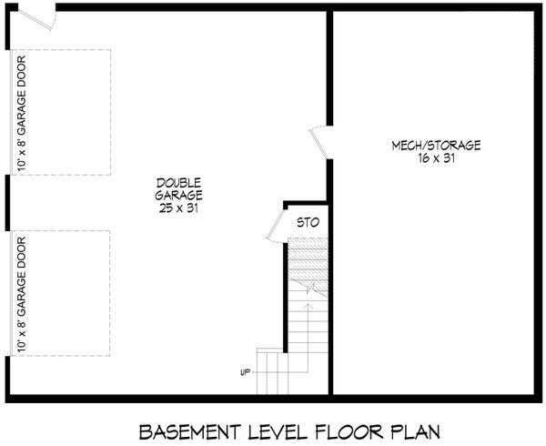 Country Floor Plan - Lower Floor Plan #932-995