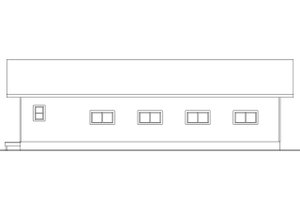 Exterior - Rear Elevation for Traditional House Plan #124-630, 1 bath