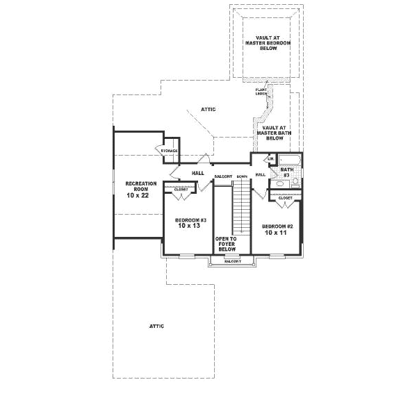 European Floor Plan - Upper Floor Plan #81-277