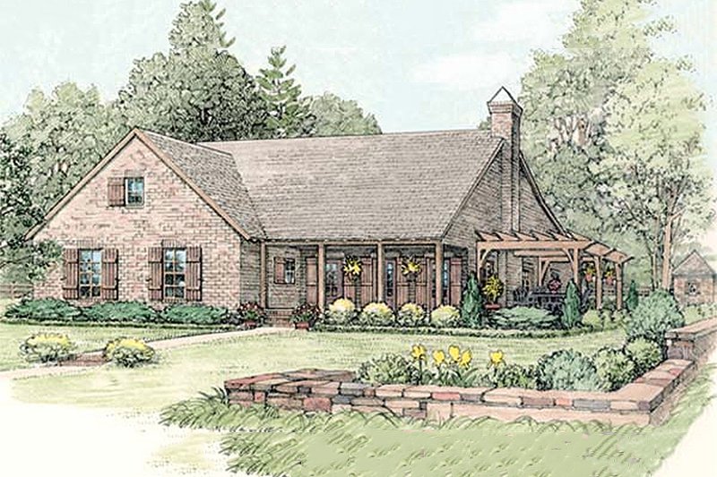 House Blueprint - Country style home, elevation