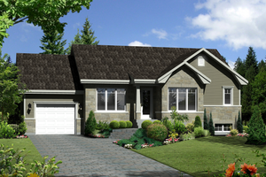 Ranch Exterior - Front Elevation Plan #25-4547