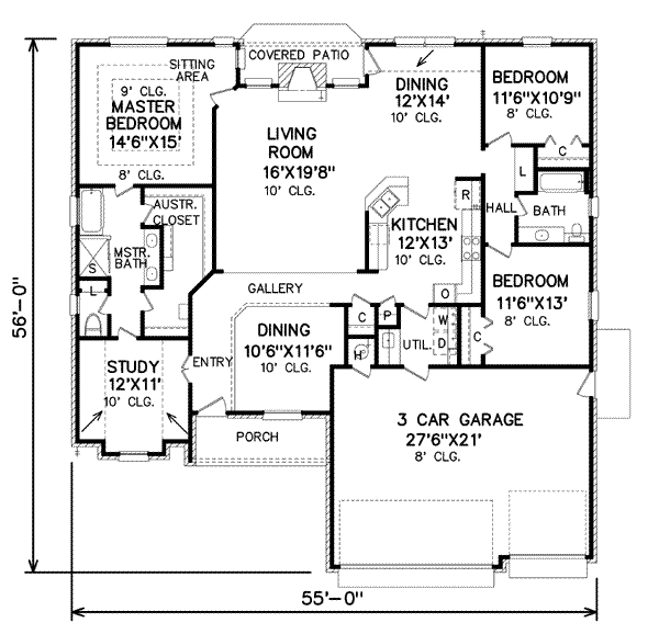 Traditional Floor Plan - Main Floor Plan #65-401