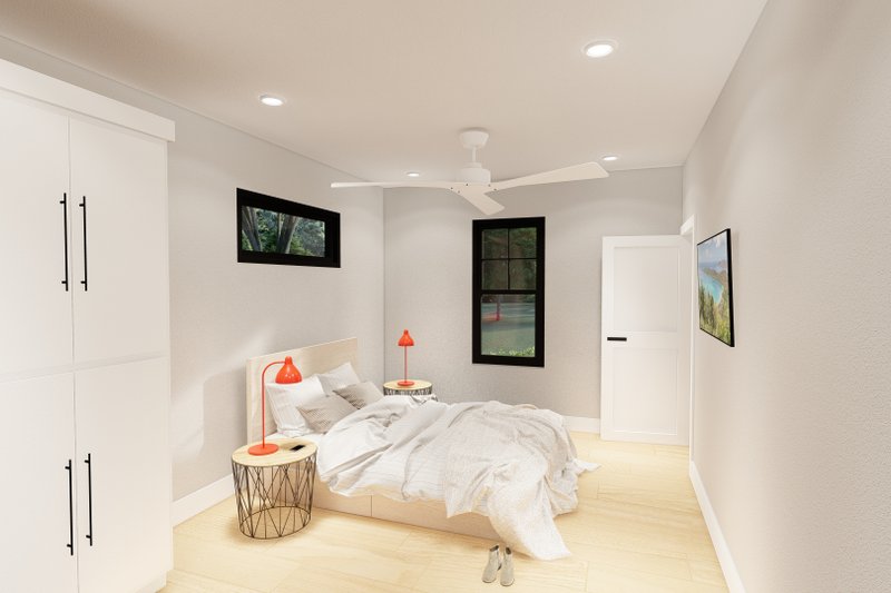 House Plan Design - Interior - Bedroom for Farmhouse House Plan #1122-4 - 1 bed, 1 bath