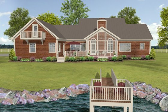 Beach House, Rear Elevation 