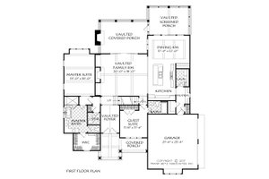Floor Plan - Main Floor for Craftsman House Plan #927-983 - 4 bed, 3.5 bath