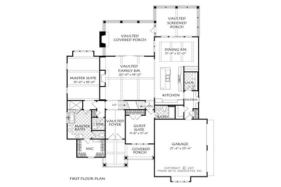 Floor Plan - Main Floor for Craftsman House Plan #927-983 - 4 bed, 3.5 bath