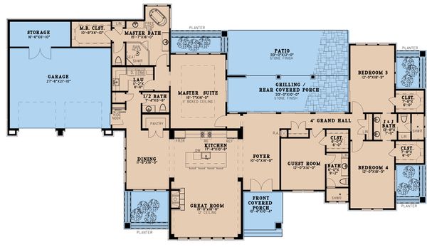 House Plan Design - Prairie Floor Plan - Main Floor Plan #923-209