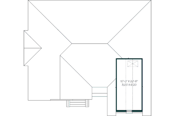 Floor Plan - Other Floor for European House Plan #23-2229 - 2 bed, 1 bath