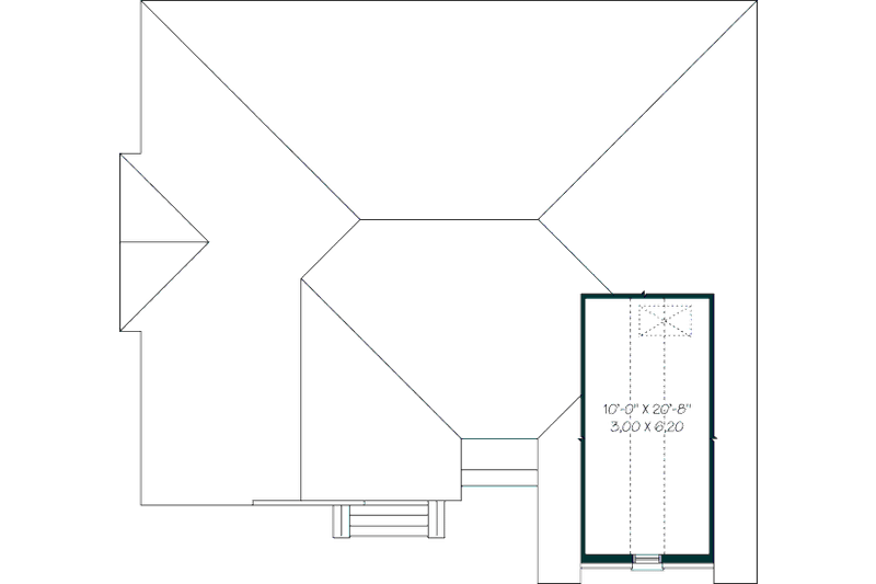 Home Plan - Floor Plan - Other Floor for European House Plan #23-2229 - 2 bed, 1 bath