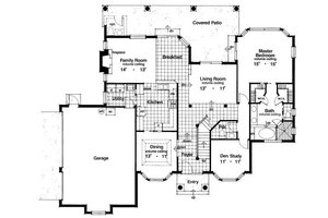 Floor Plan - Main Floor for Classical House Plan #417-325 - 4 bed, 3.5 bath