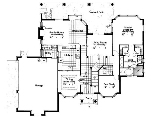 Classical Floor Plan - Main Floor Plan #417-325