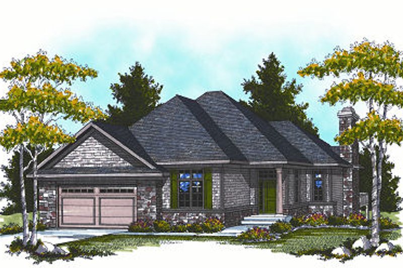 Architectural House Design - European Exterior - Front Elevation Plan #70-859