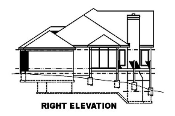 Exterior - Other Elevation 1 for Traditional House Plan #67-276 - 4 bed, 4 bath