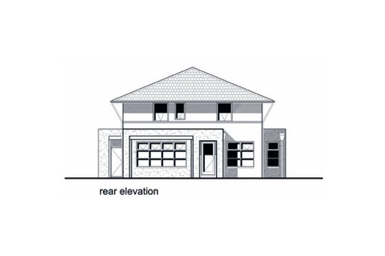 Exterior - Rear Elevation for Modern House Plan #496-11 - 4 bed, 2.5 bath