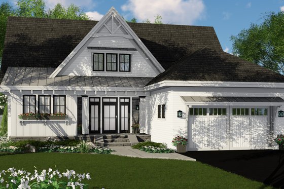 Exterior - Front Elevation 4 for Farmhouse House Plan #51-1146 - 3 bed, 3.5 bath