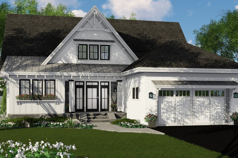 Architectural House Design - Farmhouse Exterior - Front Elevation Plan #51-1146