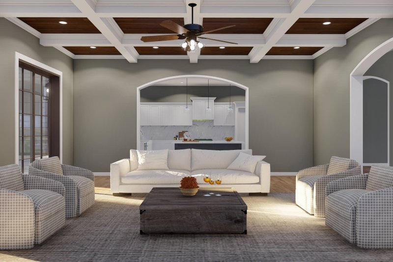 Architectural House Design - Interior - Family Room for European House Plan #923-354 - 7 bed, 8.5 bath