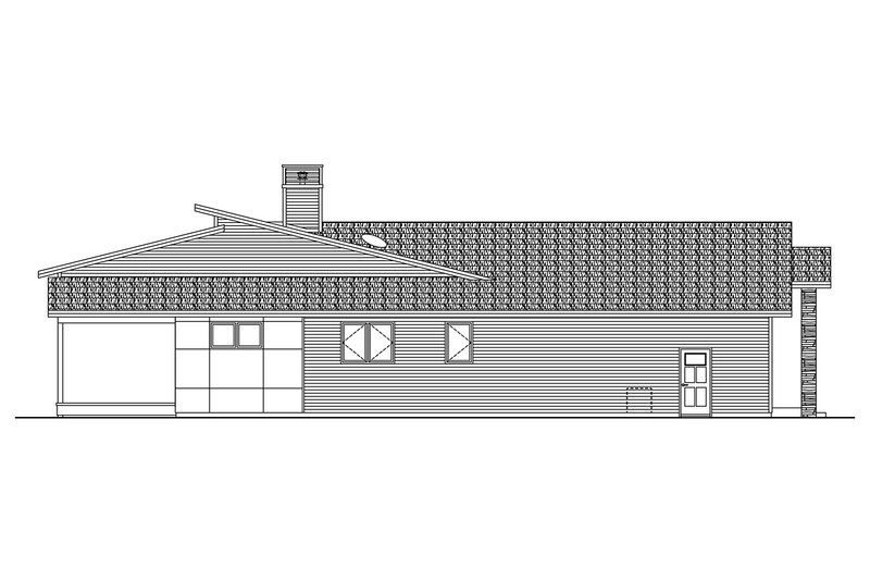 Home Plan - Exterior - Other Elevation for Contemporary House Plan #124-1456 - 2 bed, 2 bath