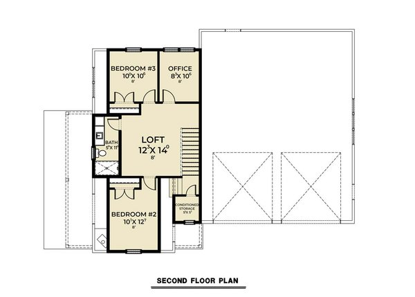 House Blueprint - Barndominium Floor Plan - Upper Floor Plan #1070-249