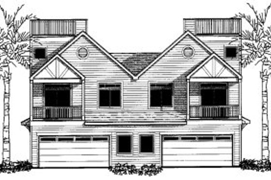 Exterior - Front Elevation House Plan #303-383 - 3 bed, 2.5 bath
