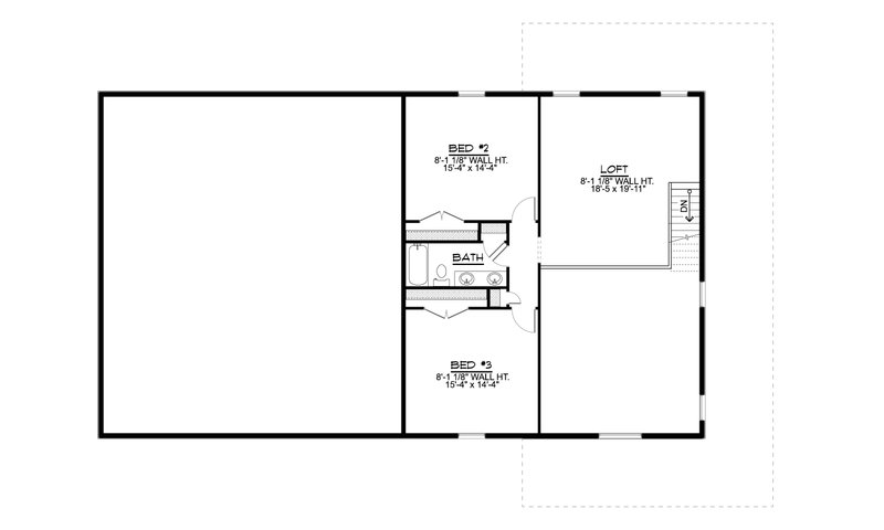 Barndominium Style House Plan - 3 Beds 2.5 Baths 2393 Sq/Ft Plan #1064 ...