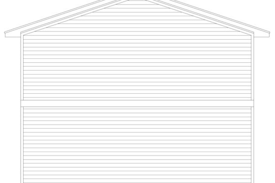 Exterior - Rear Elevation for Traditional House Plan #932-684, 1 bath