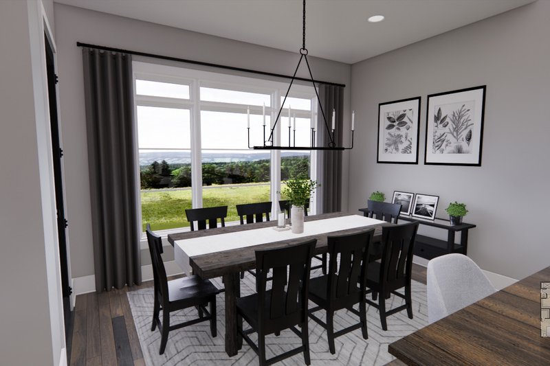 House Blueprint - Interior - Dining Room 1 for Farmhouse House Plan #51-1228 - 3 bed, 2 bath