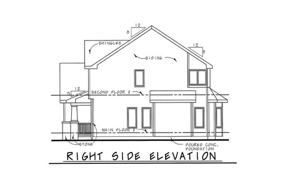 Exterior - Other Elevation 1 for Craftsman House Plan #20-2122 - 4 bed, 3.5 bath