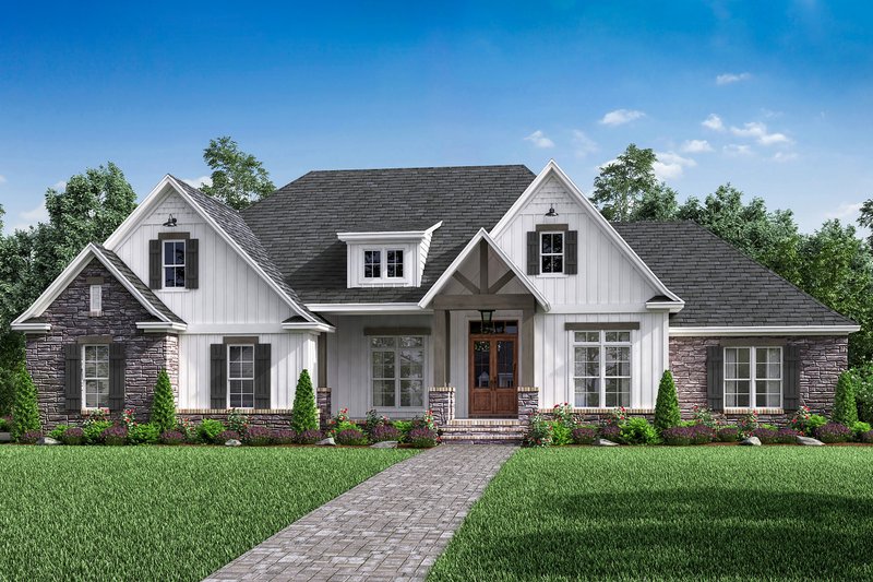 Craftsman Style House Plan 4 Beds 2 5 Baths 2589 Sq Ft 