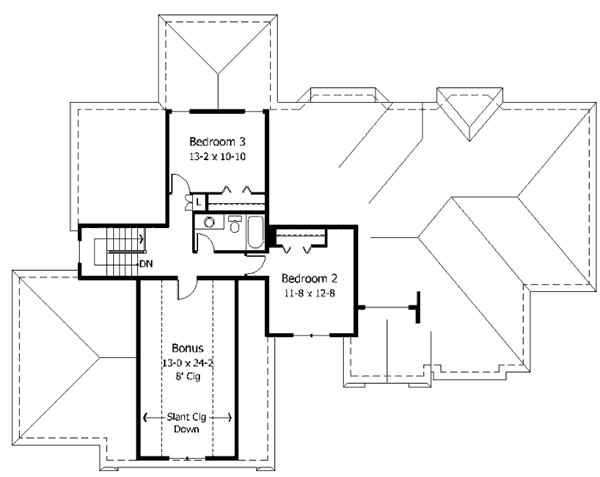 European Floor Plan - Upper Floor Plan #51-139