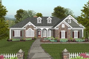 Craftsman Exterior - Front Elevation Plan #56-568