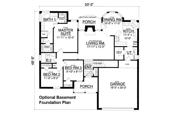 Floor Plan - Other Floor for Traditional House Plan #40-404 - 3 bed, 2 bath