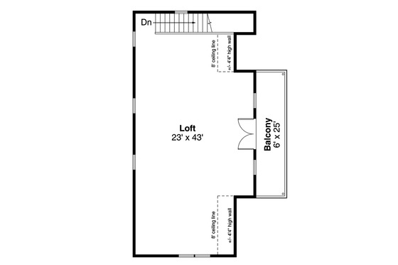 Floor Plan - Upper Floor for Craftsman House Plan #124-1038, 0.5 bath