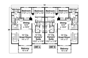 Floor Plan - Main Floor for Modern House Plan #124-1292 - 6 bed, 4 bath