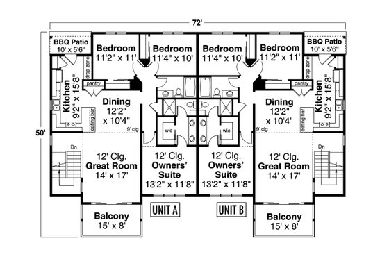 Floor Plan - Main Floor for Modern House Plan #124-1292 - 6 bed, 4 bath