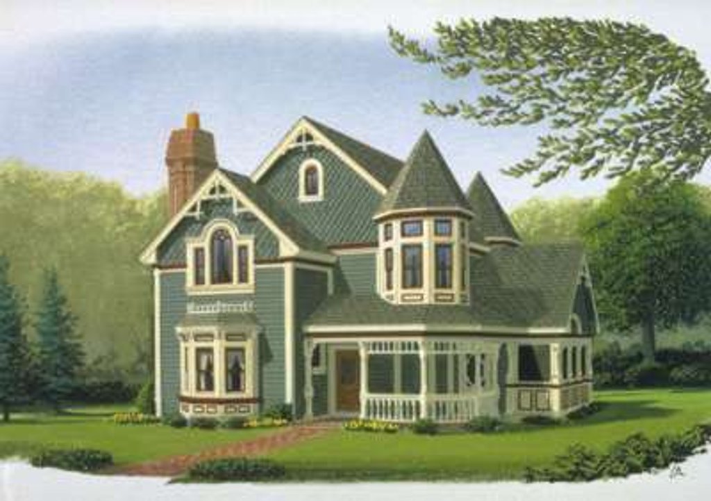 Victorian Style House Plan 3 Beds 2.5 Baths 2071 Sq/Ft