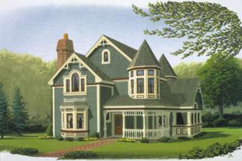 Dream House Plan - Victorian Exterior - Front Elevation Plan #410-109
