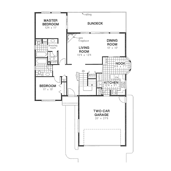 House Design - Traditional Floor Plan - Main Floor Plan #18-9021