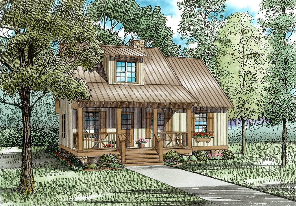Cottage Style House Plan - 3 Beds 2 Baths 1397 Sq/Ft Plan #17-2013