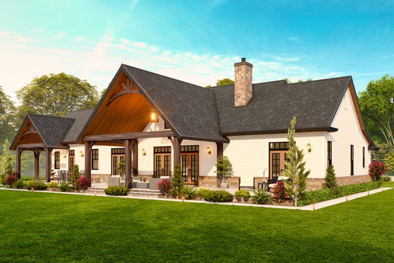 Architectural House Design - Exterior - Rear Elevation 1 for Craftsman House Plan #119-426 - 3 bed, 3.5 bath