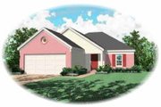 Traditional Style House Plan - 3 Beds 2 Baths 1292 Sq/Ft Plan #81-150 
