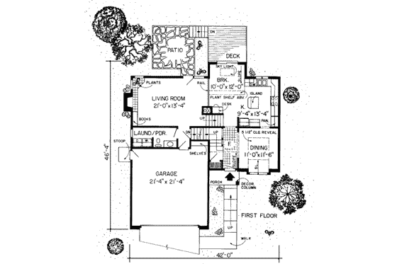 Floor Plan - Main Floor for Traditional House Plan #312-284 - 4 bed, 2.5 bath