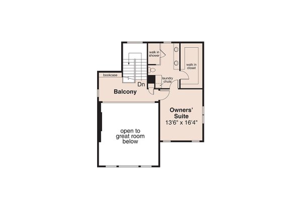 Contemporary Floor Plan - Upper Floor Plan #124-1389