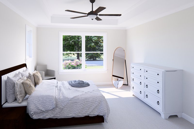 Architectural House Design - Interior - Master Bedroom 1 for Farmhouse House Plan #513-2254 - 4 bed, 3 bath