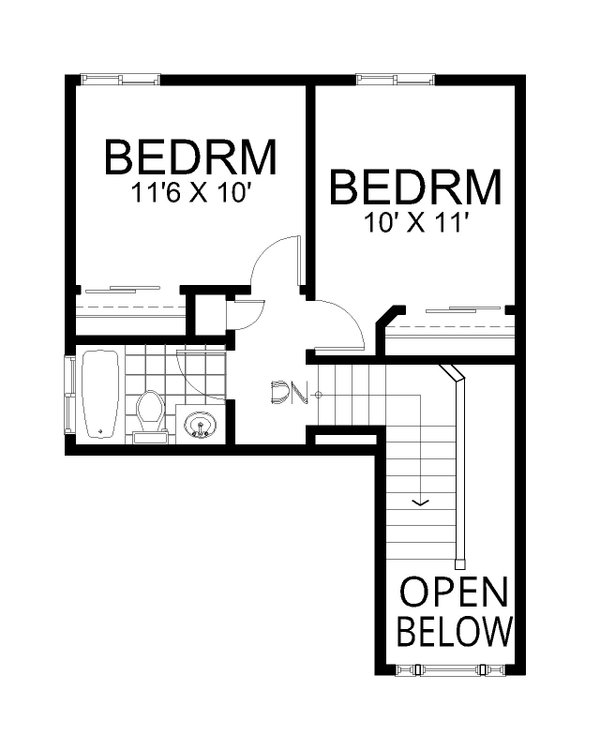 House Design - Floor Plan - Upper Floor for European House Plan #112-316 - 4 bed, 3.5 bath