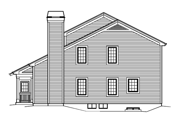 Exterior - Other Elevation 2 House Plan #57-581 - 4 bed, 3.5 bath
