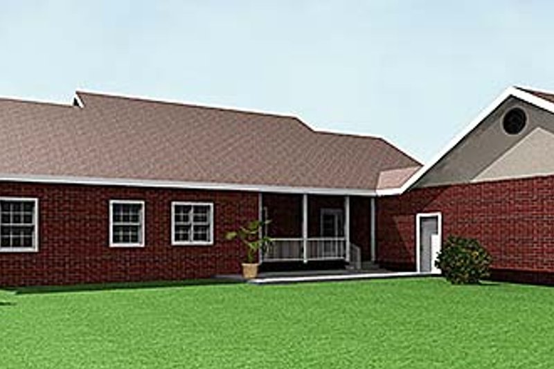 Dream House Plan - Exterior - Rear Elevation for Southern House Plan #44-146 - 3 bed, 2 bath