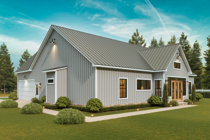 House Blueprint - Exterior - Rear Elevation for Farmhouse House Plan #54-681 - 3 bed, 3 bath